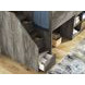 Frandern Gray Twin Loft Bed with Bookcase Storage