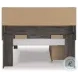 Frandern Gray Full Bookcase Panel Bed with Storage
