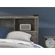 Frandern Gray Full Bookcase Panel Bed with Storage