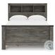 Frandern Gray Full Bookcase Panel Bed with Storage