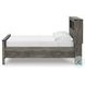 Frandern Gray Full Bookcase Panel Bed with Storage