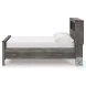 Frandern Gray Full Bookcase Panel Bed with Storage