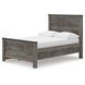 Frandern Black and Gray Full Storage Panel Bed with Nailhead Trim
