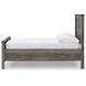 Frandern Black and Gray Full Storage Panel Bed with Nailhead Trim
