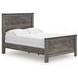 Frandern Black and Gray Full Panel Bed with Nailhead Trim