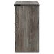 Frandern Gray 2 Drawer Nightstand with USB Charging