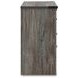 Frandern Gray 2 Drawer Nightstand with USB Charging
