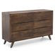 Pasco Brown 6 Drawer Dresser and Rectangular Mirror