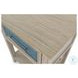 Blue Isles Ocean Blue and Aged Ivory 1 Drawer Woven Nightstand with USB Charging