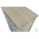 Blue Isles Ocean Blue and Aged Ivory 5 Drawer Woven Chest
