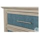 Blue Isles Ocean Blue and Aged Ivory 6 Drawer Woven Dresser
