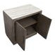 Westbourne Dark Umber and White 2 Door Marble Top Nightstand