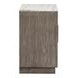 Westbourne Dark Umber and White 2 Door Marble Top Nightstand