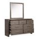 Ashford Lane Dark Umber 7 Drawer Dresser with Rectangular Mirror