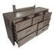 Ashford Lane Dark Umber 7 Drawer Dresser with Rectangular Mirror