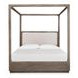 Westbourne Dark Umber and Milo Ivory Queen Upholstered Poster Bed
