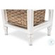 Ocean Mist Weathered Wood and White Distressed 2 Basket Storage Cabinet