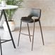 Desi Black Bar Stool with Walnut Legs Set Of 2