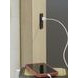 Calmoro Gray Wash and White Queen Upholstered Bookcase Storage Panel Bed with USB Charging