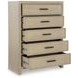 Calmoro Gray Wash and White Upholstered Bookcase Storage Panel Bedroom Set with USB Charging