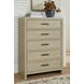 Calmoro Gray Wash 5 Drawer Chest