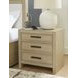 Calmoro Gray Wash 3 Drawer Nightstand