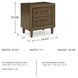 Lyncott Medium Brown 2 Drawer Nightstand