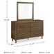Lyncott Medium Brown Dresser with Mirror
