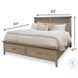 Harborview Glazed Driftwood King Bed with Storage