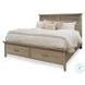 Harborview Glazed Driftwood King Bed with Storage