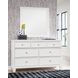 Fortman White 7 Drawer Dresser and Rectangular Mirror