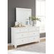 Fortman White 7 Drawer Dresser and Rectangular Mirror