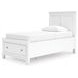 Fortman White Twin Storage Panel Bed