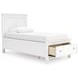 Fortman White Twin Storage Panel Bed