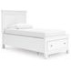 Fortman White Twin Storage Panel Bed