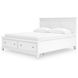 Fortman White California King Storage Panel Bed