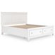 Fortman White California King Storage Panel Bed