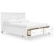 Fortman White California King Storage Panel Bed