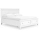 Fortman White California King Storage Panel Bed