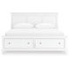 Fortman White California King Storage Panel Bed
