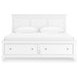 Fortman White King Storage Panel Bed