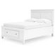 Fortman White Full Storage Panel Bed