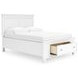 Fortman White Full Storage Panel Bed