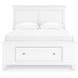 Fortman White Full Storage Panel Bed