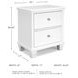 Fortman White Nightstand