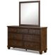 Danabrin Brown 7 Drawer Dresser and Rectangular Mirror