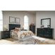 Lanolee Black 7 Drawer Dresser and Rectangular Mirror