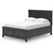 Lanolee Black Queen Storage Panel Bed