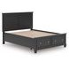 Lanolee Black Queen Storage Panel Bed