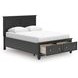 Lanolee Black Queen Storage Panel Bed